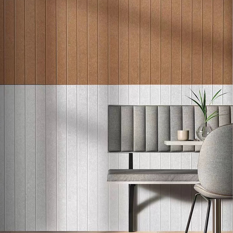 Bahan ECO Kitar Semula 100% Panel Akustik Gentian Poliester Felt Binatang Kelinci Bisu Pembuatan Lembaran Panel Akustik Dinding Tahan Api