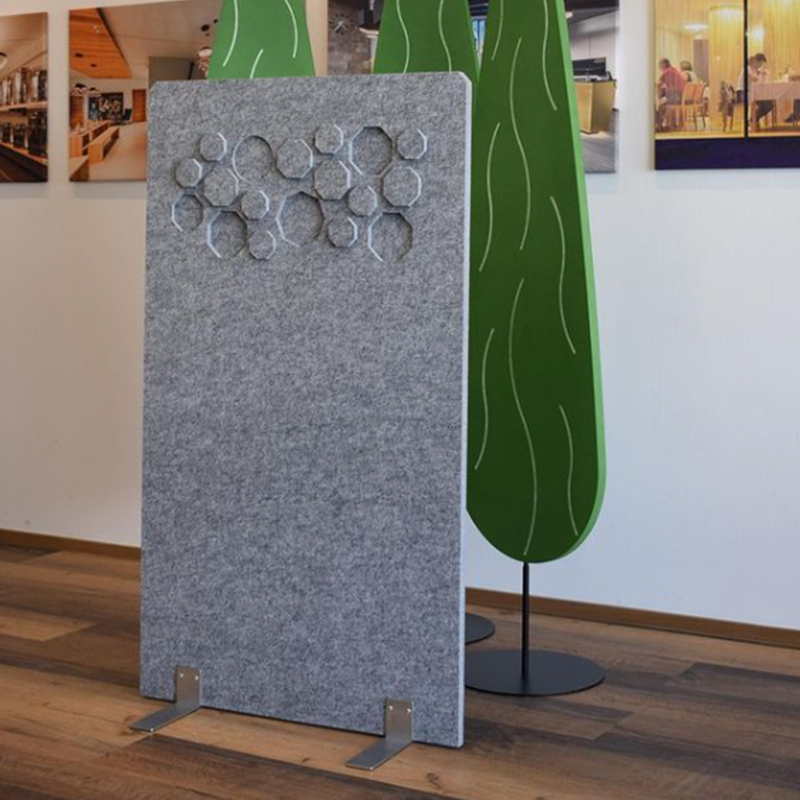 Panel Akustik Mesra Alam untuk Pembahagi Bilik Pembahagi Kain Dibalut Kain Rekaan Dalaman Komersial