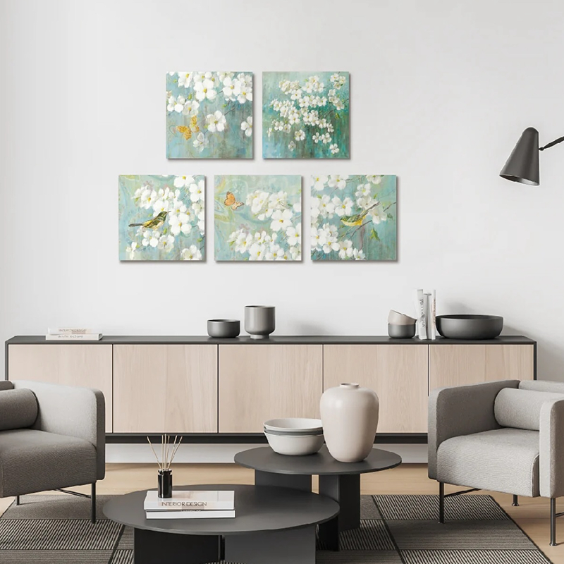 Mural Panel Akustik Pemindahan Haba Gaya Moden - HD, Menyerap Bunyi, untuk Bilik Tidur/Ruang Tamu