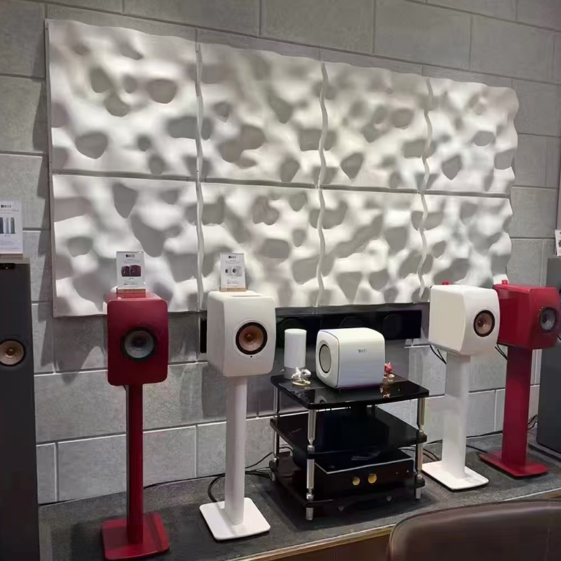 Reka bentuk Dinding Siling Hiasan Panel Hiasan Bunyi Akustik Berwarna 3D Moden untuk Reka Bentuk Grafik Aplikasi Dewan Tersedia